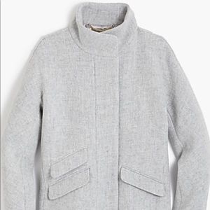 Cocoon coat in Italian stadium-cloth wool